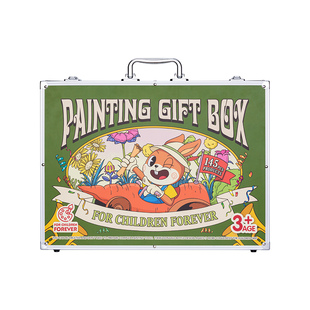 mobee儿童画画工具水彩笔画笔礼盒蜡笔小学生绘画套装礼盒美术彩