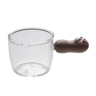喵有型猫爪小奶盅日式浓缩咖啡萃取玻璃杯度量杯酱料碟奶缸倒奶罐