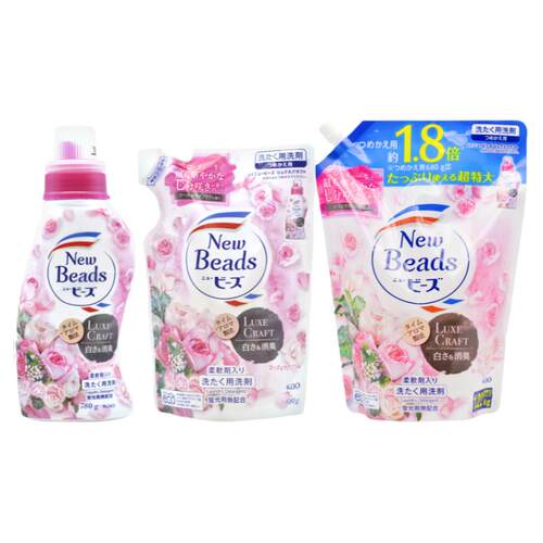 日本进口花王洗衣液补充装玫瑰铃兰花果香无荧光剂含柔顺持久留香