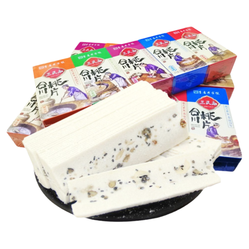 三民斋合川桃片500g 正宗重庆特产云片糕休闲零食小吃 伴手礼盒装