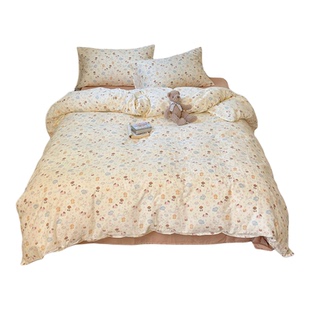 泡芙狗 超柔软全棉a类双层纱被套纯棉纱布儿童宝宝单双人被罩定做