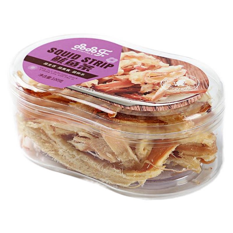 闽南特产品品乐100g原味鱿鱼条休闲零食即食海味罐装手撕鱿鱼丝
