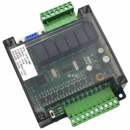 工控板plc简易小型可编程控制器fx1n-10/14/20触摸屏RS232带外壳