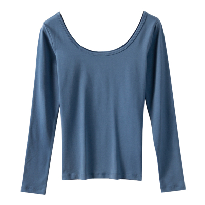 黑色低领加绒加厚打底衫长袖