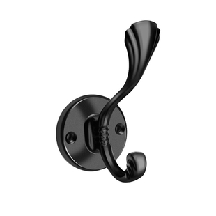 墙上挂钩金属打孔黑色墙壁挂衣钩单个壁挂玄关鞋柜衣柜衣服勾衣帽