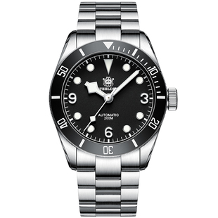 复刻定制日本全自动NH35A古色夜光小红花200米专业潜水手表泡泡镜