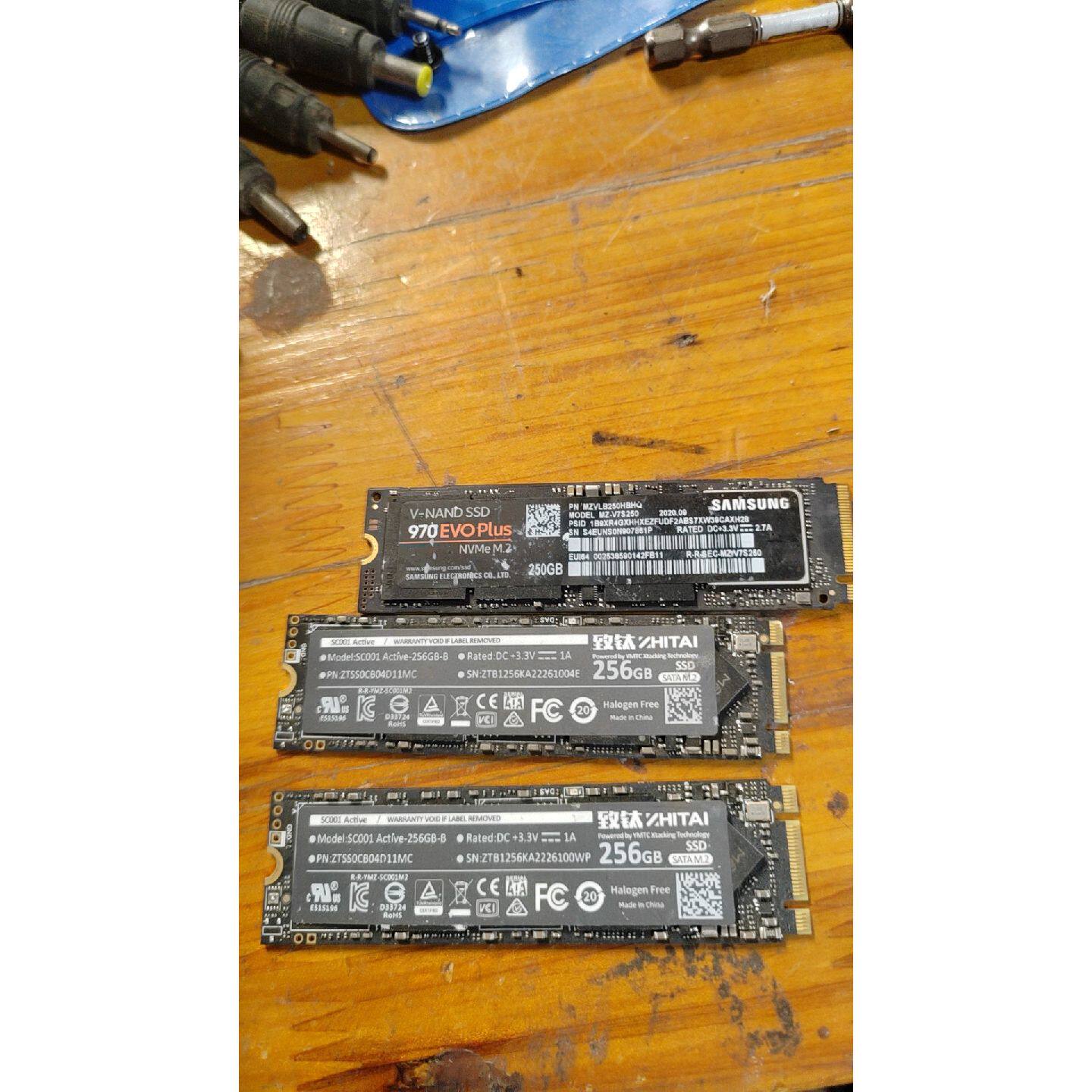 【议价-可维修】三条256Gm.2固态硬盘包测试为 /二手均有货