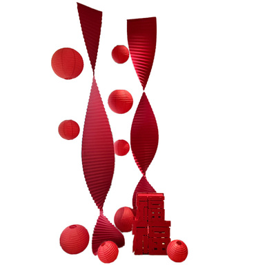 2026新年福字灯笼挂饰橱窗布置