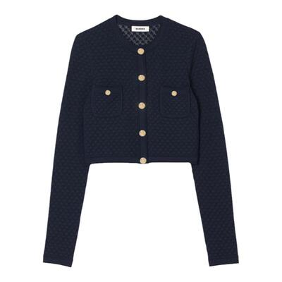 SANDRO短款针织开衫早春新款