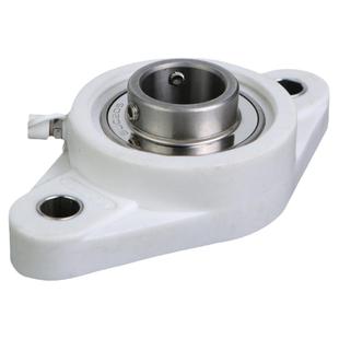 塑料尼龙白色菱形轴承座带不锈钢外球面轴承FL204 205 206 207208
