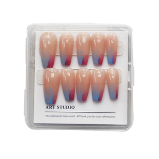 美甲卡片透明礼盒穿戴甲包装透明收纳盒假指甲打版专用展示卡定制