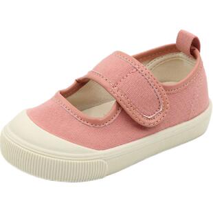 TOPSTAR儿童帆布鞋女童男童幼儿园室内鞋小白鞋宝宝儿童鞋软底鞋