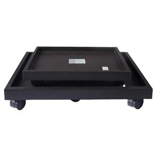大承重轮托加厚耐用钢化长方形轮托盘水泥盆专用万向轮可移动托盘