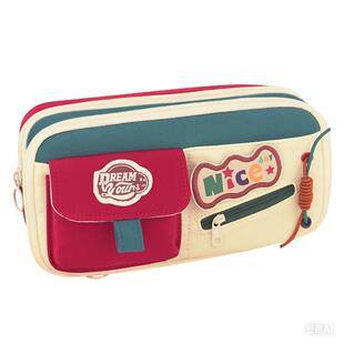 美式复古笔袋2026新款大容量男孩文具笔袋高级小众不撞款小学生初中生爆款超火高颜值ins风女生铅笔盒文具袋