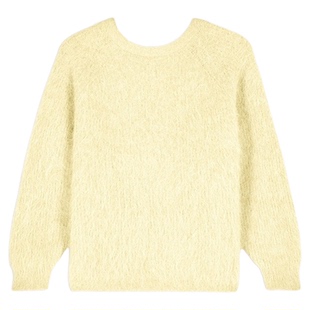 【2件8折】bash春季经典露背羊驼毛混纺毛衣长袖针织衫1H24FILL