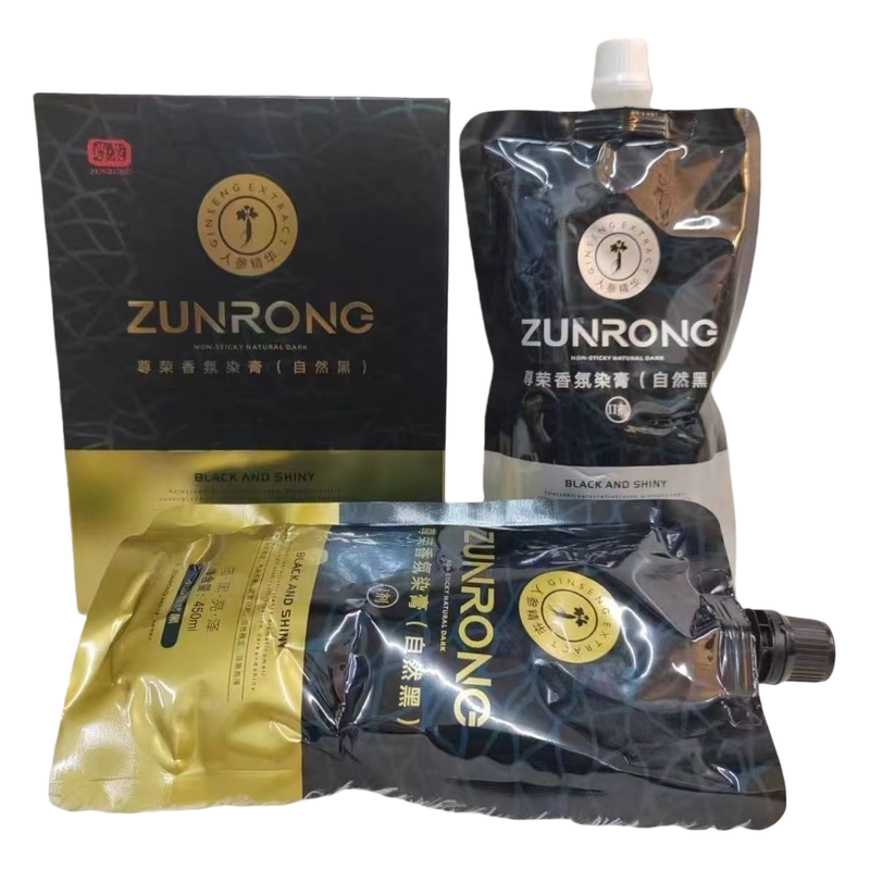 尊荣香氛黑油清水自然盖白染发