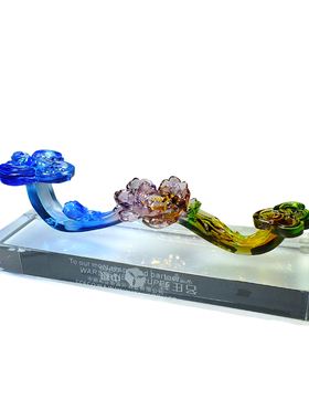 金婚礼物送父母琉璃人生如意摆件