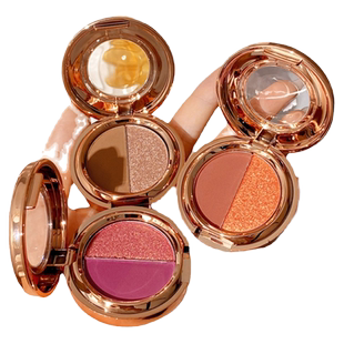 双色高光眼影防水珠光闪粉亮片南瓜大地ins超火小众平价小盘便携