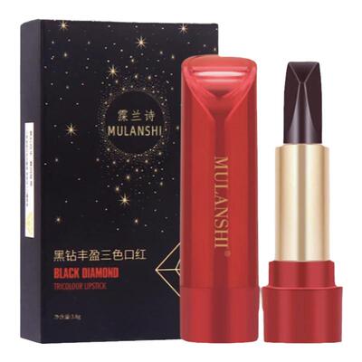 霂兰诗黑钻三色口红不易沾杯不易掉色滋润不拔干抖音爆款官方正品