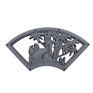 扇形梅兰竹菊仿古树脂砖雕塑料镂空中式农村院子院墙墙面装饰挂件