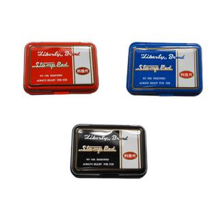 【LIBERTY旗舰店】中国台湾利百代水性速干印台方形大号中号铁盒打印台三色选财务发票盖章不晕染可加补充液