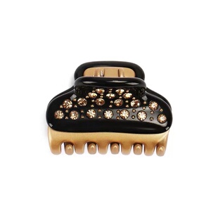 热卖法式经典同款迷你旺多姆满钻抓夹 醋酸高端发夹网红发卡发饰