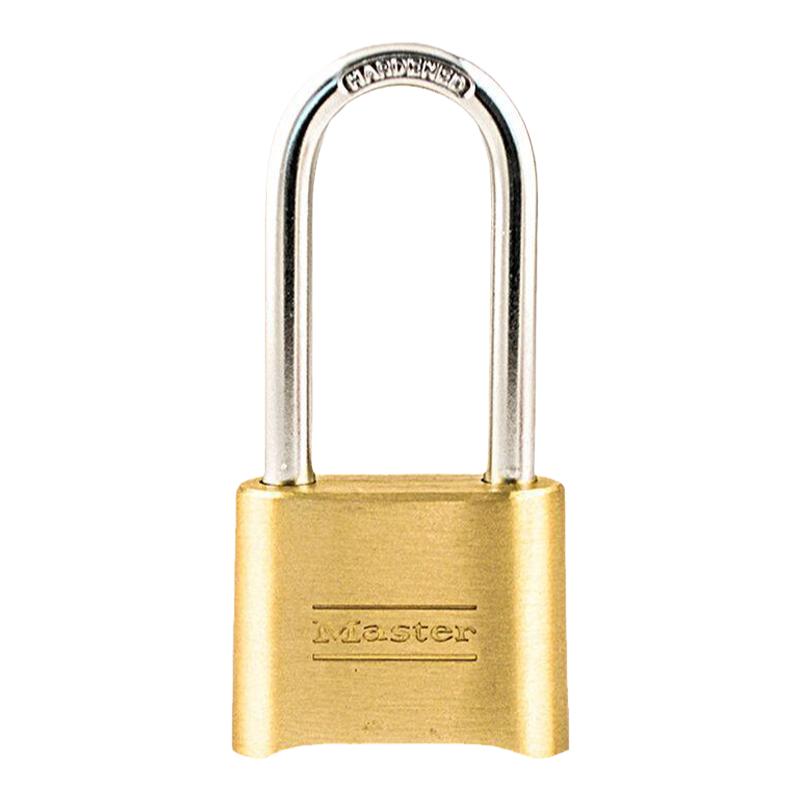 MasterLock玛斯特黄铜密码锁挂锁 家用大号175长梁加长仓库大门锁