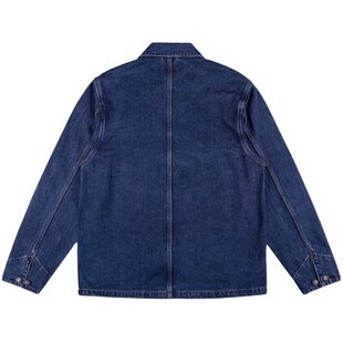 IDLT 高品质 12.8oz重磅牛仔夹克外套宽松密歇根 水洗蓝色工装 潮