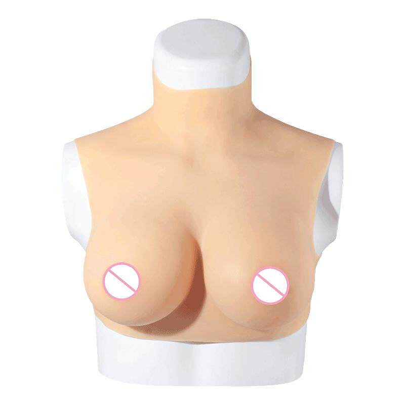 新鑫美高领镂空义乳假胸