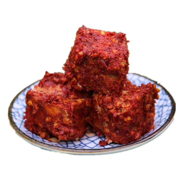 湖南省特产湘西农家自制香辣味霉豆腐2斤四川diy豆腐乳无酒下饭菜