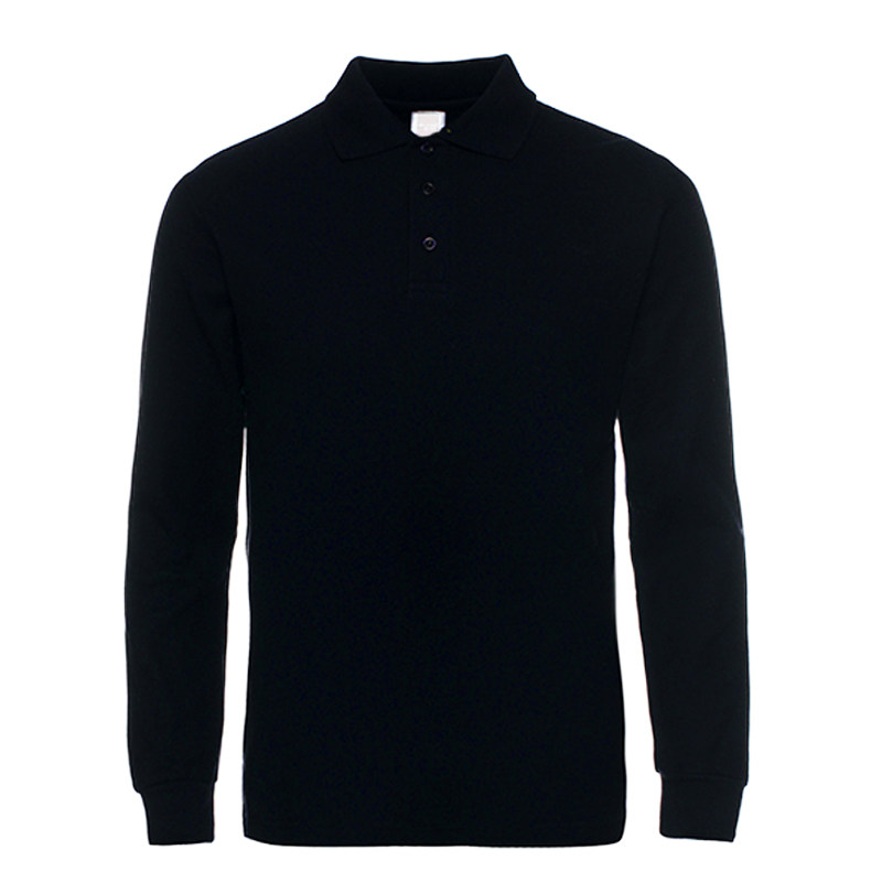 定制长袖Polo衫印logo秋冬季翻领纯棉工作服团队员工个性订制刺绣