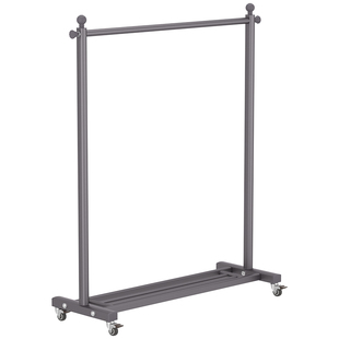 房间落地挂衣架简易家用挂衣服架子移动带轮单杆晾衣架卧室衣帽架