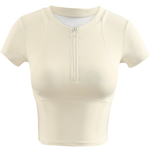 EPIH瑜伽服上衣女夏薄款绝美健身衣运动普拉提训练套装短袖带胸垫