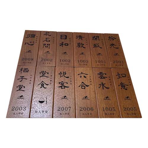 2026实木门牌家用号码定制木牌刻字民宿个性复古木质刻字装饰挂牌