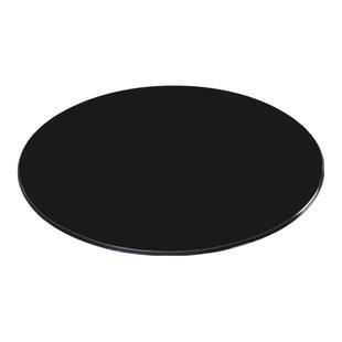 全黑转盘加大钢化玻璃底盘酒店台面圆桌饭桌旋转餐桌钢化玻璃家用