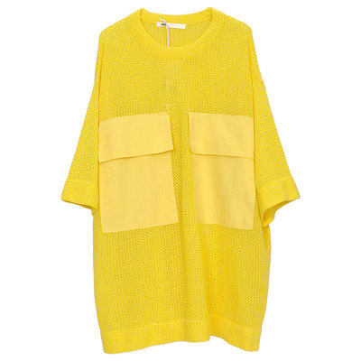 慵懒macqnf新款缕空中袖针织上衣