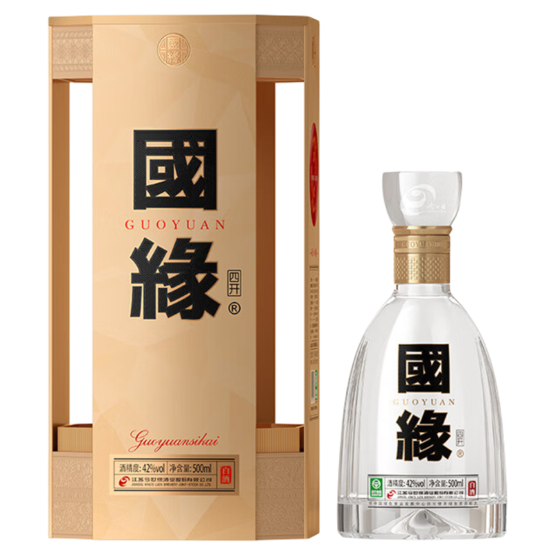 今世缘国缘四开42度白酒500ml