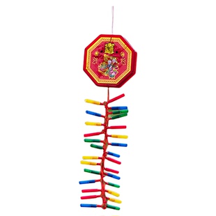 马年儿童春节过年挂件新年装饰手提鞭炮小挂饰仿真炮仗爆竹LED灯