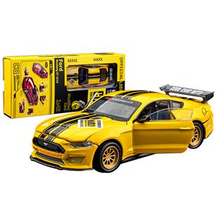 福特野马GT合金小汽车模型拼装仿真跑车组装动手能力强的玩具男孩