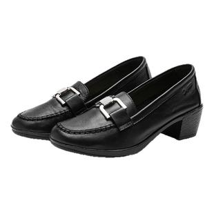 24Hrs西班牙24小时进口女士通勤中跟单鞋 质感小牛皮鞋 26094