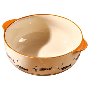 日式陶瓷双耳汤碗家用大碗2026新款大号汤盆12寸酸菜鱼大盆碗盘子