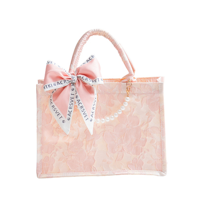 刺绣手提包伴手礼女伴娘结婚实用礼盒空盒子小众高级感帆布礼物袋