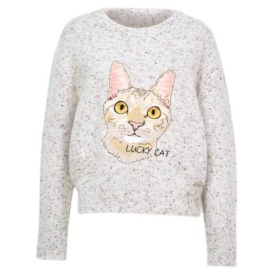 ZHANGSHUAI彩点纱刺绣针织衫