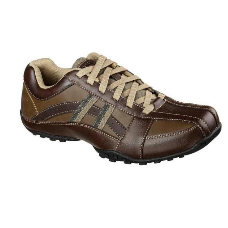Skechers斯凯奇男牛津运动休闲皮鞋Citywalk Malton低帮系带拼接