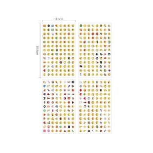 新表情横版Emoji创意手账可爱翻白眼含贴纸爆款抖y贴画黄豆卡通贴