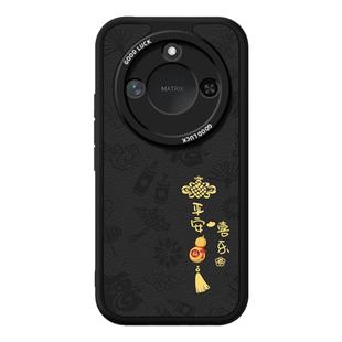 适用荣耀X60手机壳X60Pro保护套Honorx70小羊皮华为新款BRC一AN00硅胶AN80全包防摔叉男女Honor新年软外壳后