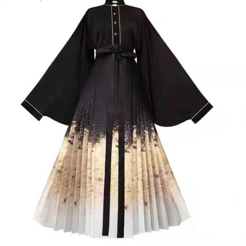 新款布料服装洒金古风马面裙汉服