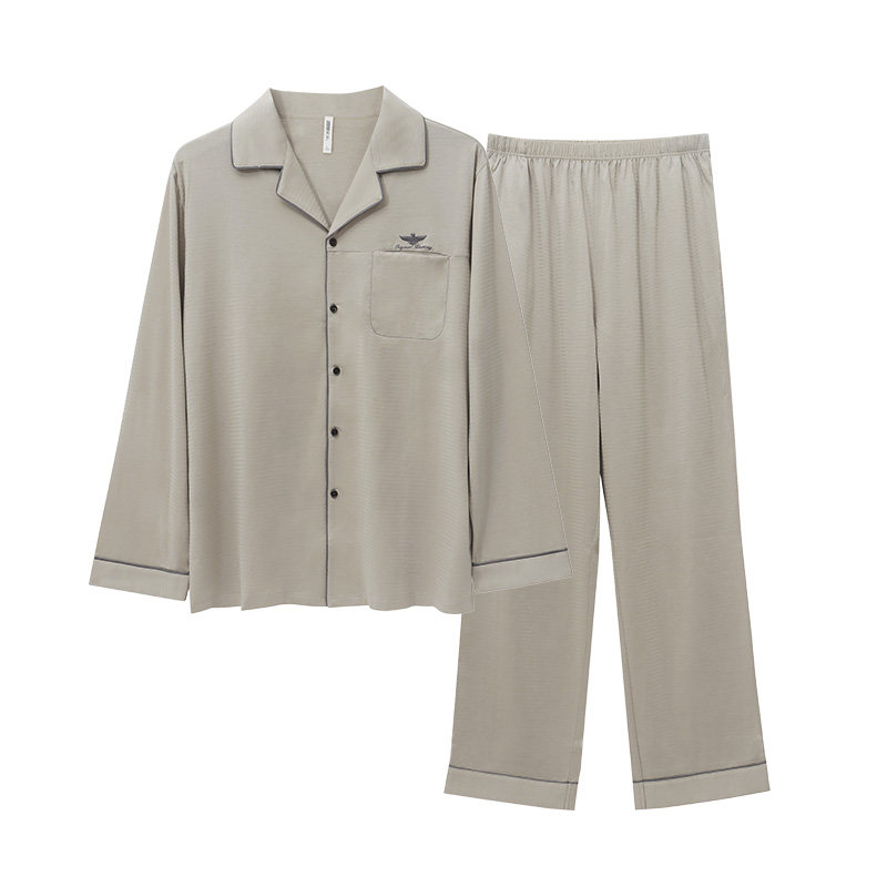 新一系男纯棉冰丝凉感居家服套装