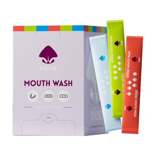 nikiso儿童含氟漱口水条状6-12岁预防蛀牙专用益生菌清新口气便携