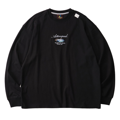 ACTIONS溪流刺绣速干圆领长袖